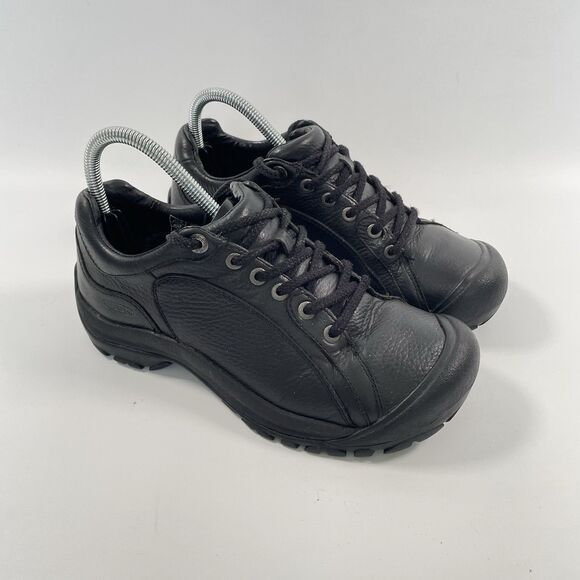 KEEN Briggs II 5365 Leather Slip Oil Resist Black Shoes Womens Waterproof Size 8 - Picture 2 of 10